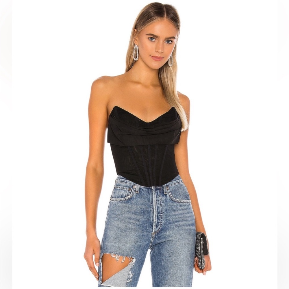 Hailee Bustier Top in Black